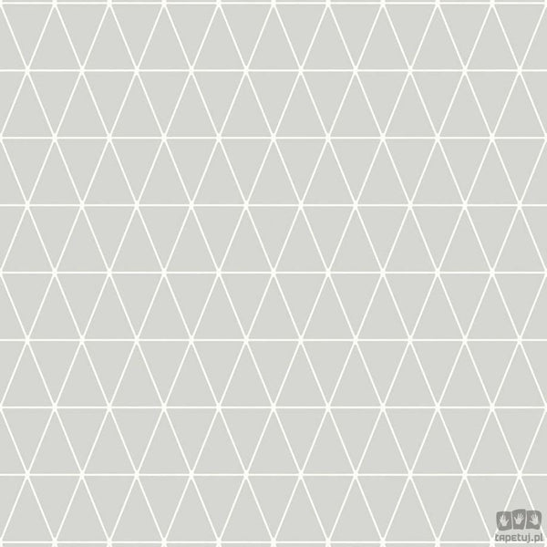 Szara tapeta z geometrycznym wzorem w trójkąty 32-830