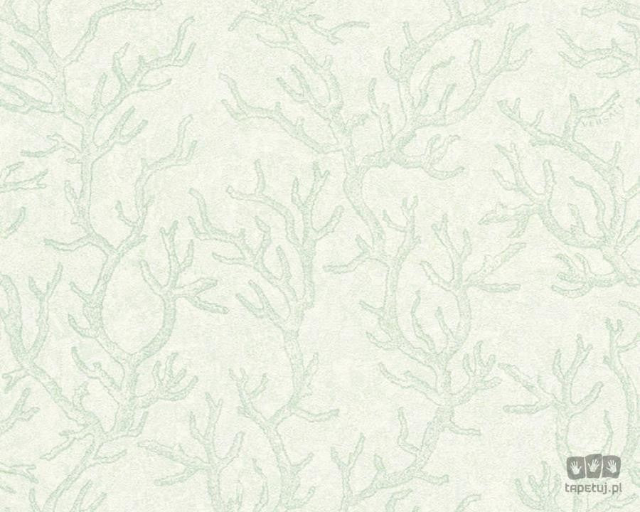 Tapeta z ornamentami z motywem morskim w odcieniu niebieskiego 34497-3