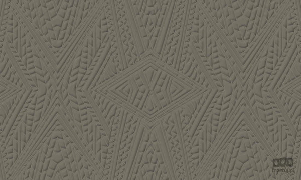 Szara tapeta na flizelinie geometryczna wypukły wzór 3D MO2083