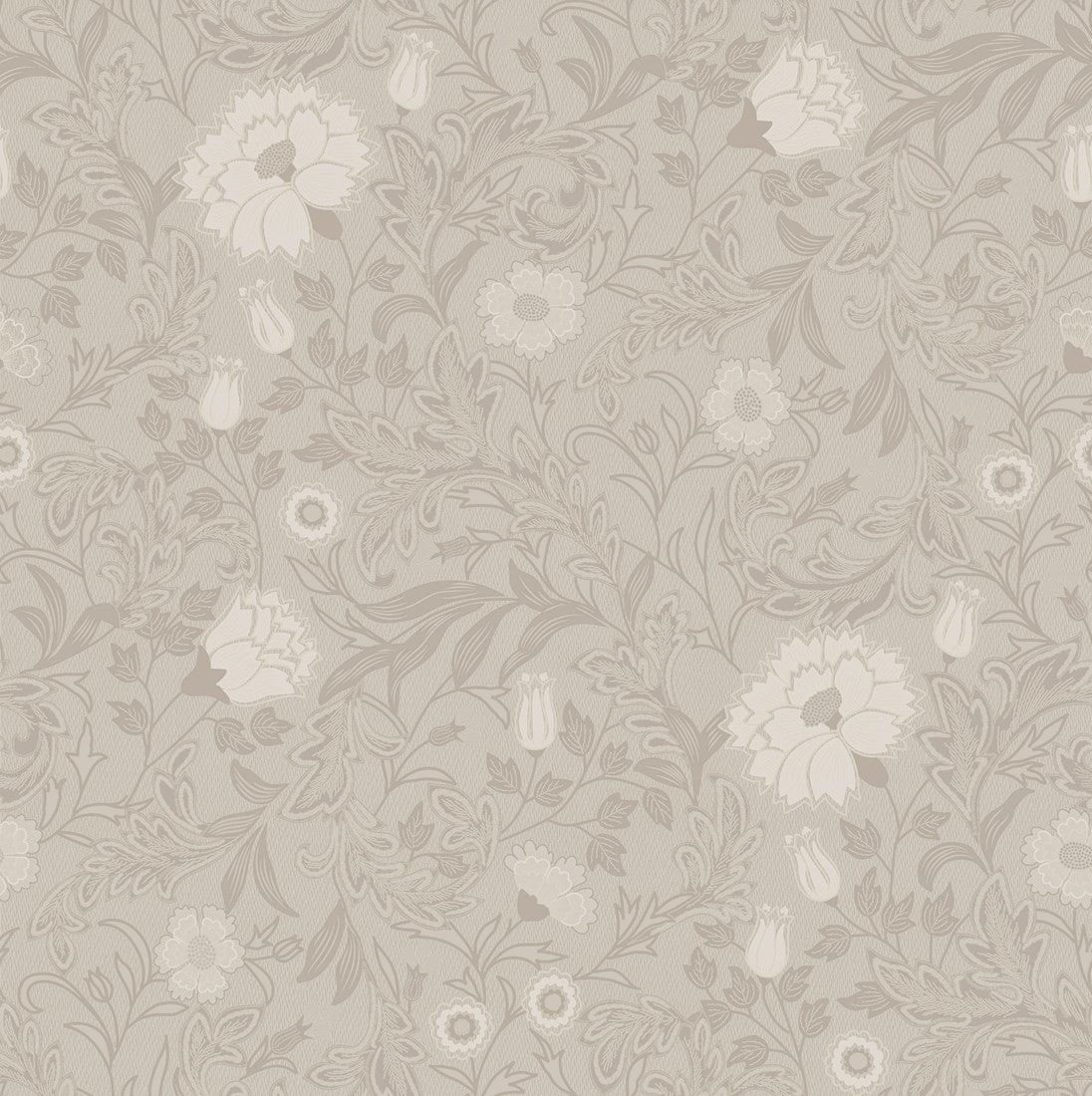 Beżowo-biały kwiatowy ornament tapety Eleganza 36302