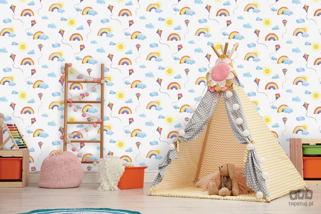 Wielokolorowa tapeta Holden Over The Rainbow tęcze latawce 91020_outlet