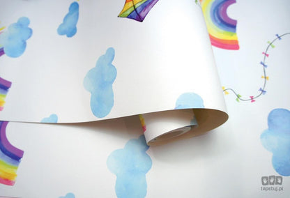 Wielokolorowa tapeta Holden Over The Rainbow tęcze latawce 91020_outlet