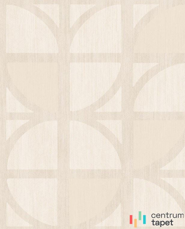 Białawe i kremowawe duże proste oraz obłe pola przy delikatnej regularnej siatce Bold 395810