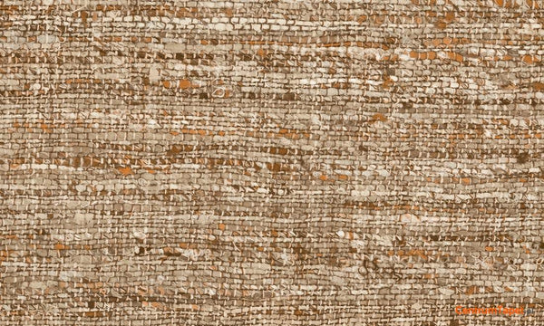 Brązowo-beżowy melanż z pomarańczowymi znakami i drobnymi nieregularnymi polami Lino 40544