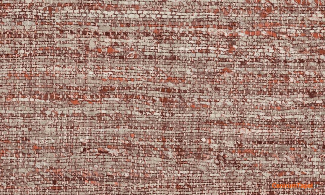 Bordowo-pomarańczowy melanż z białymi i szarymi drobnymi polami Arte Lino 40548