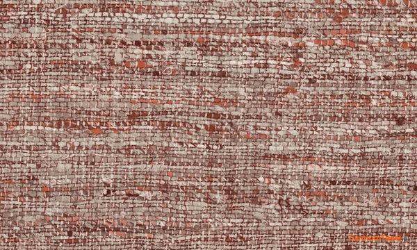 Bordowo-pomarańczowy melanż z białymi i szarymi drobnymi polami Arte Lino 40548