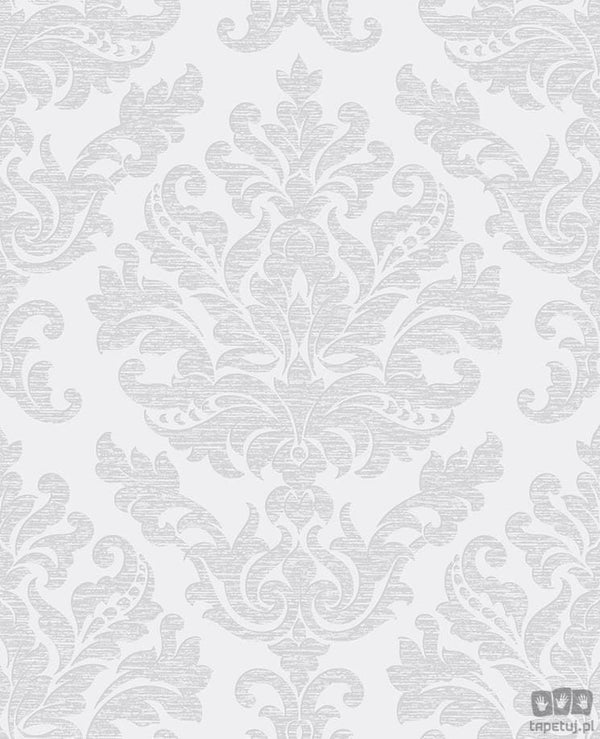 Klasyczna tapeta na flizelinie w srebrny ornament 105449