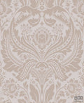 Szara tapeta w błyszczący ornament adamaszek 103434
