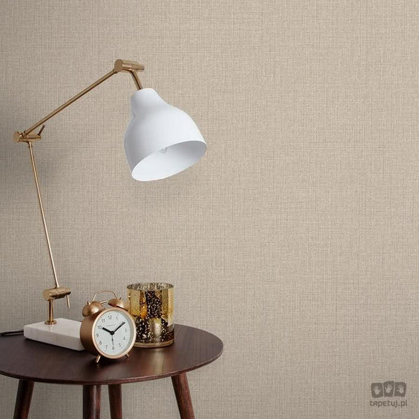 Beżowa tapeta na flizelinie faktura płótna 105854