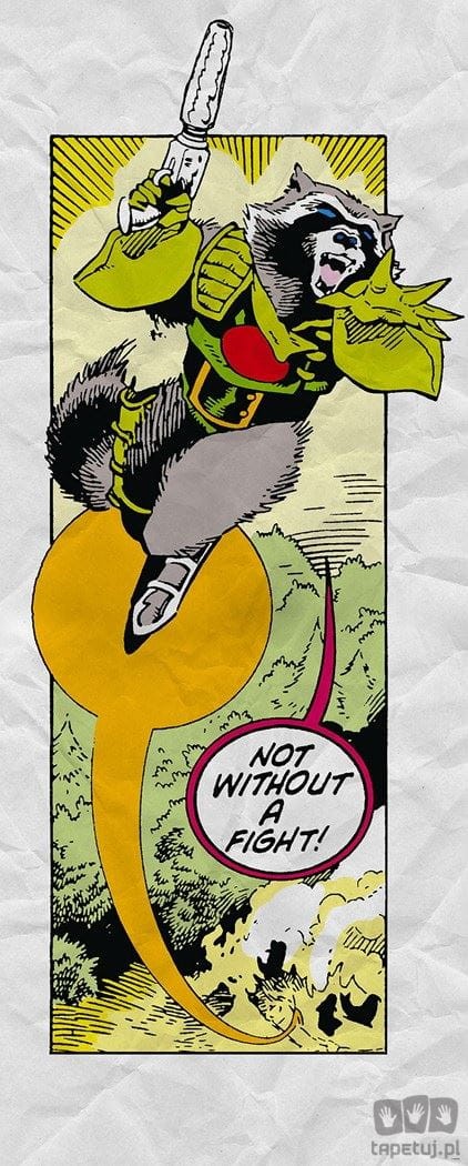 Fototapeta Guardians Retro Comic Rocket Raccoon IADX2-072 IADX2-072