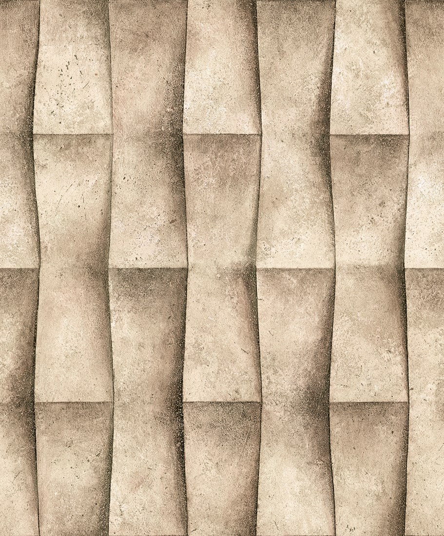Beżowe i czarne geometryczne figury o zwężonych bokach tapety Mona 81648
