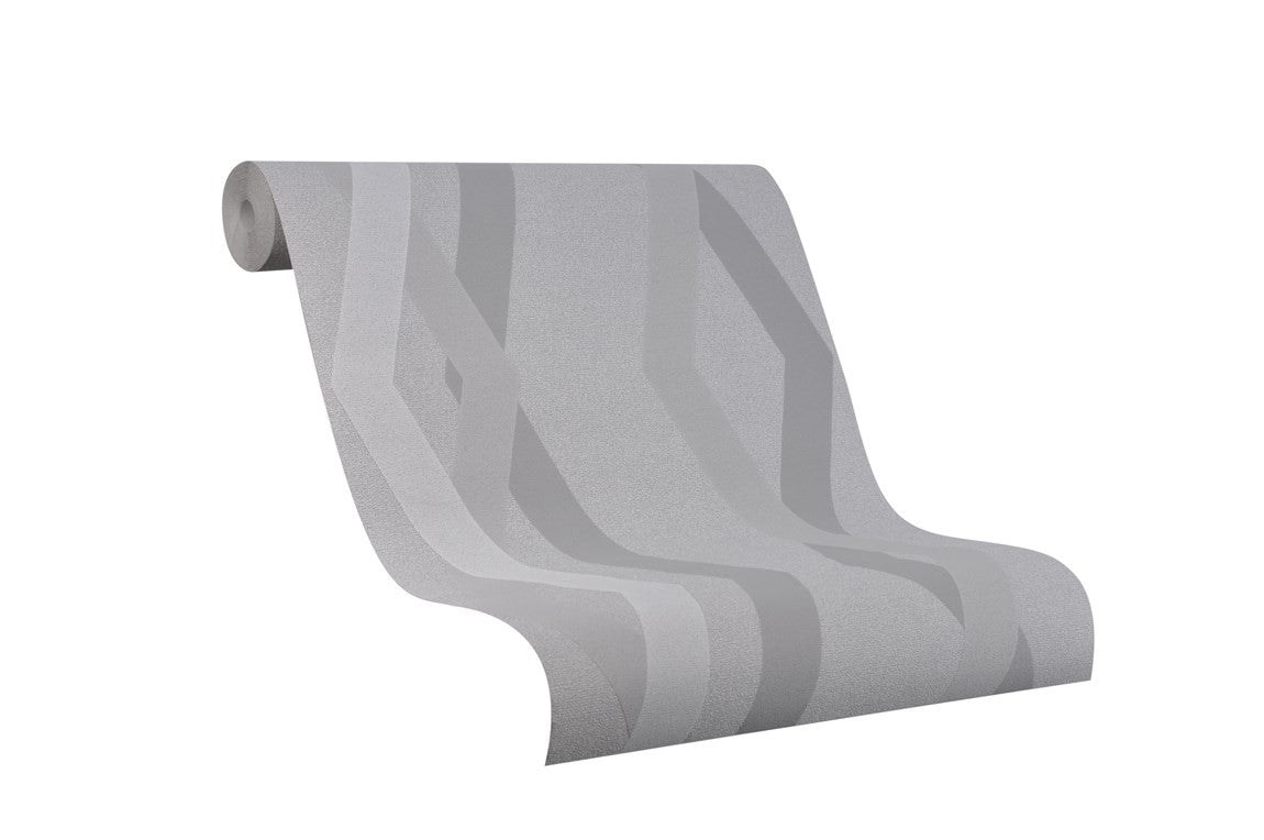 Luźna szara rolka Trendy 82157 z ukośnym kierunkiem pasm