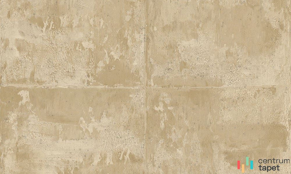 Beżowo-złota dekoracja Arte Icons 85506 z nieregularnymi plamami w prostokątnych polach