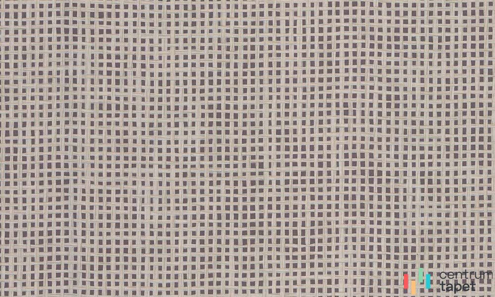 Tapeta naturalna Icons 85531 w odcieniu taupe z regularną drobną kratką