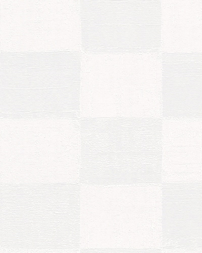 Białe duże prostokątne pola z drobnymi śladami Patent Decor 9125