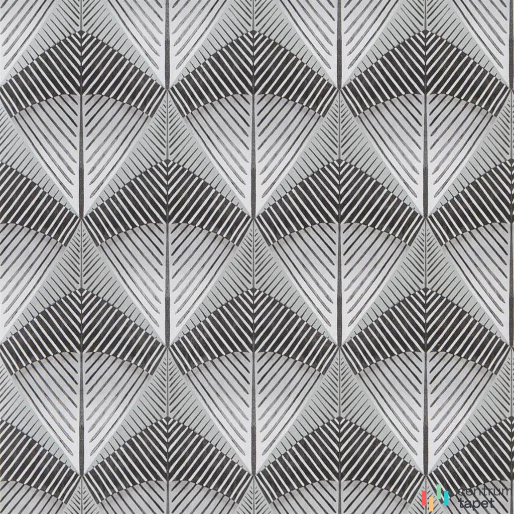 Szare wachlarzowe pola z cienkich jasnych i ciemniejszych linii Geometrics PDG1032/01